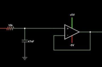 Low-pass filter schematic